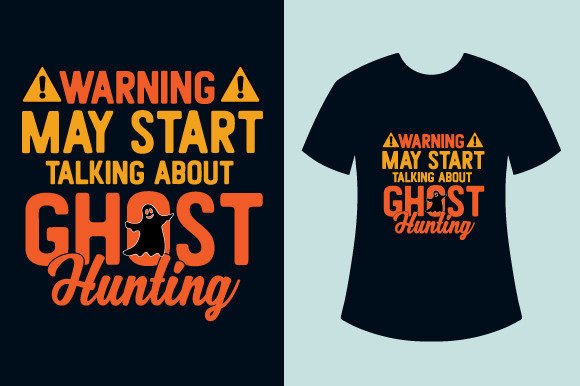 Ghost Hunting Halloween T-Shirt Design Review