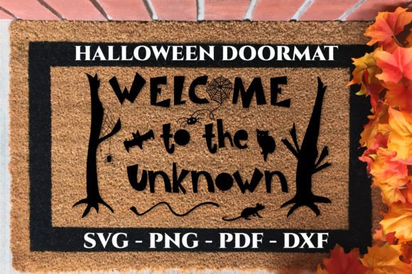 Review: Welcome to Unknown Halloween Door Mat Design